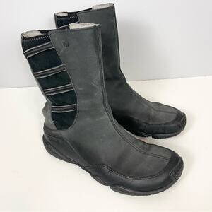 Teva Shey Leather Waterproof Mid Calf Boots Woman’s Shoes size 6 Gray